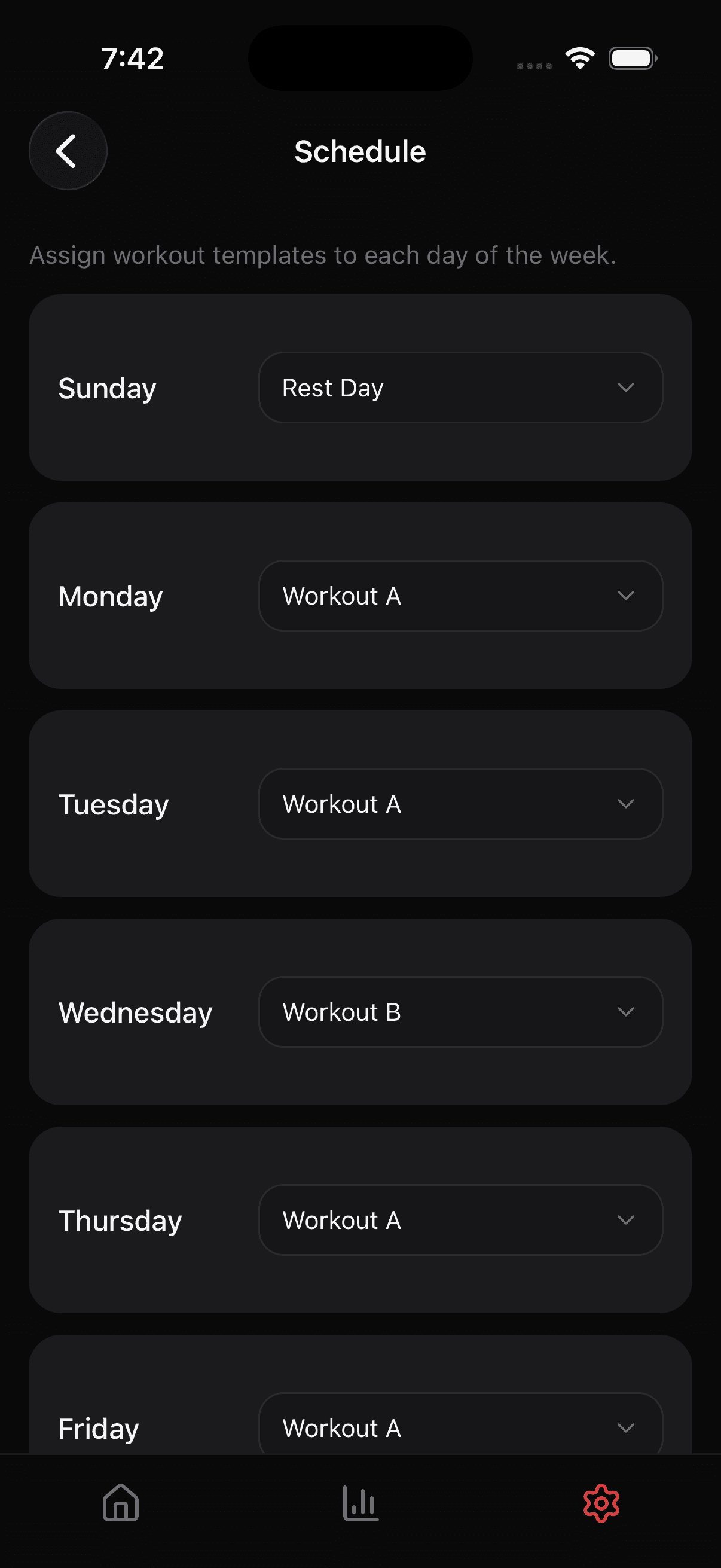 Body weight log